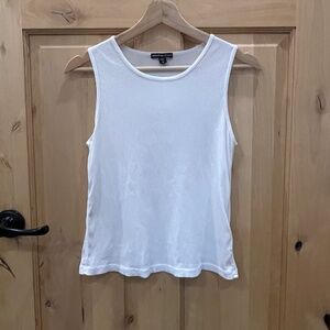 James Perse Ribbed Supima Cotton White Tank